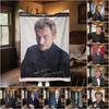 1pc The Legend of Johnny Hallyday Blanket, Al Season Lightweigh Poster Blanket Home Office Outdoor Nap Multifunc Poster Blanketional Blanket