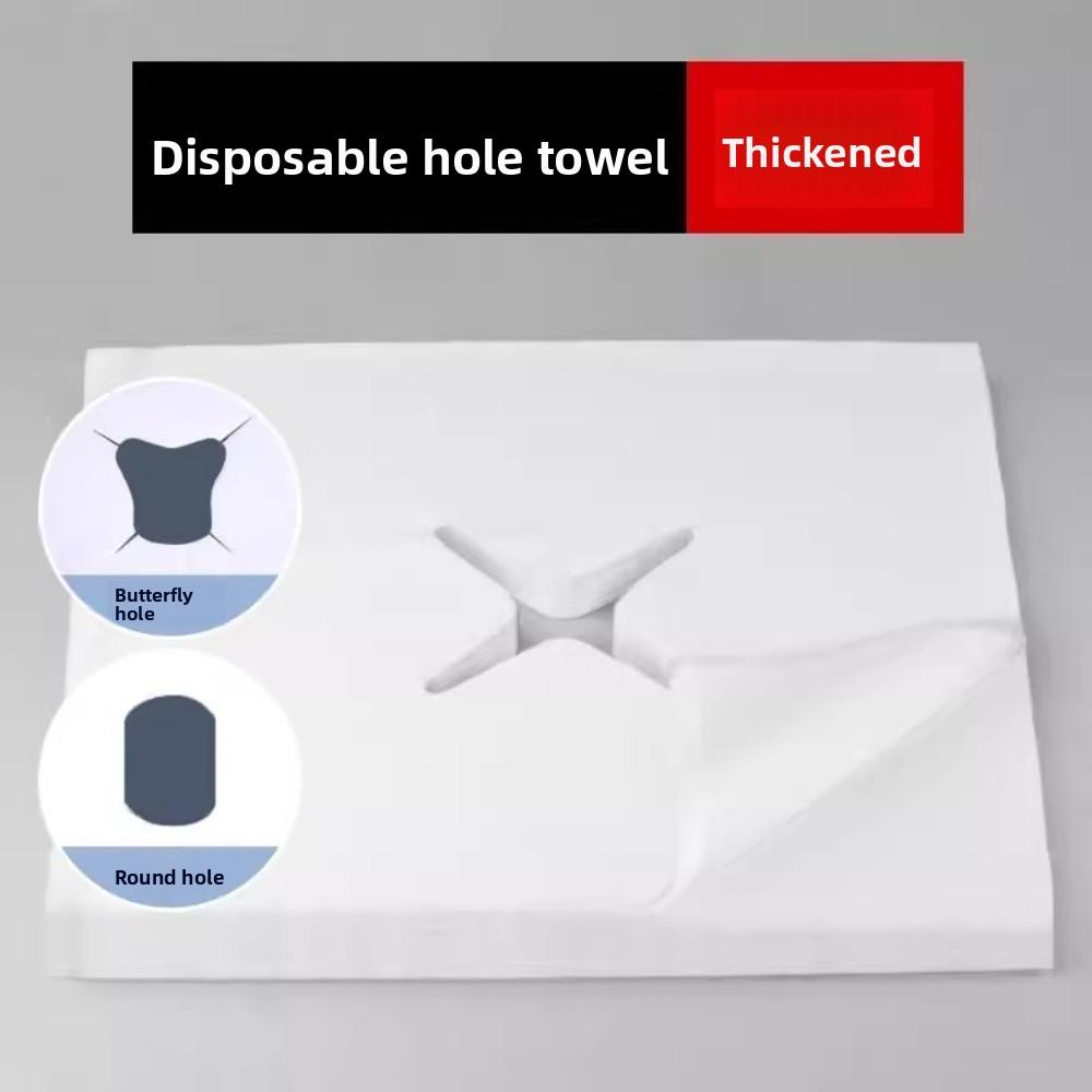 100PCS Non-woven Fabric Disposable Hole Towel Dustproof Massage Bed Hole Cushion  Spa Environment