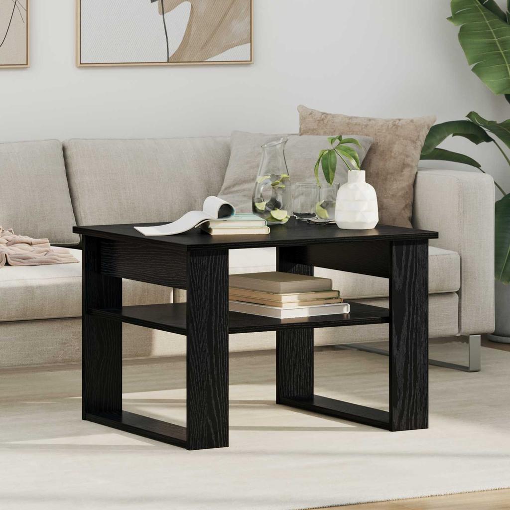 Coffee Table Black Oak Effect 64 X 54 X 44 Cm Engineered Wood