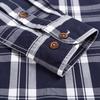 Herren Langarm Colorblock Kariertes Muster Hemden, 100% Baumwolle Regular Fit Business Casual Karomuster Button-down Hemd