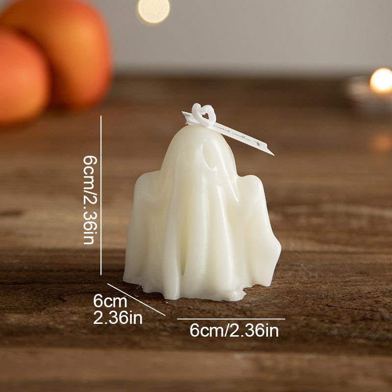 

Хэллоуин Долгое время горения Форма привидения Реквизит для Хэллоуина Праздничные украшения Бездымные свечи Праздничная атмосфера Многоцветный