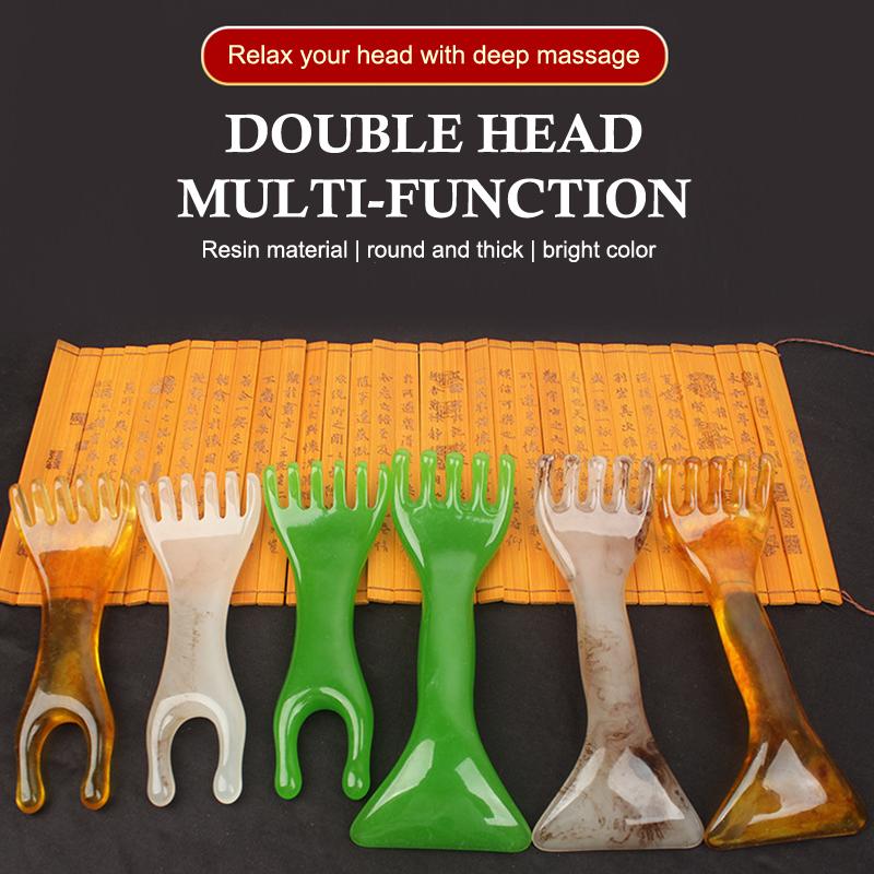 Resin Massage Comb, Manual Head & Face Massager For Scalp Nose Ears Eyes, Lightweight Portable For Home Office Travel