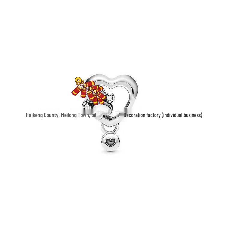 Pan Jia S925 Zodiac Cartoon Pendants: White Copper Beads for DIY Bracelets & Light Luxury Necklaces