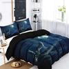 Wolf And Moon Theme Series Print Bedding set,comfortable,warm,For bedroom,hotel,homestay(1*down Duvet cover+2*pillowcase,No Core