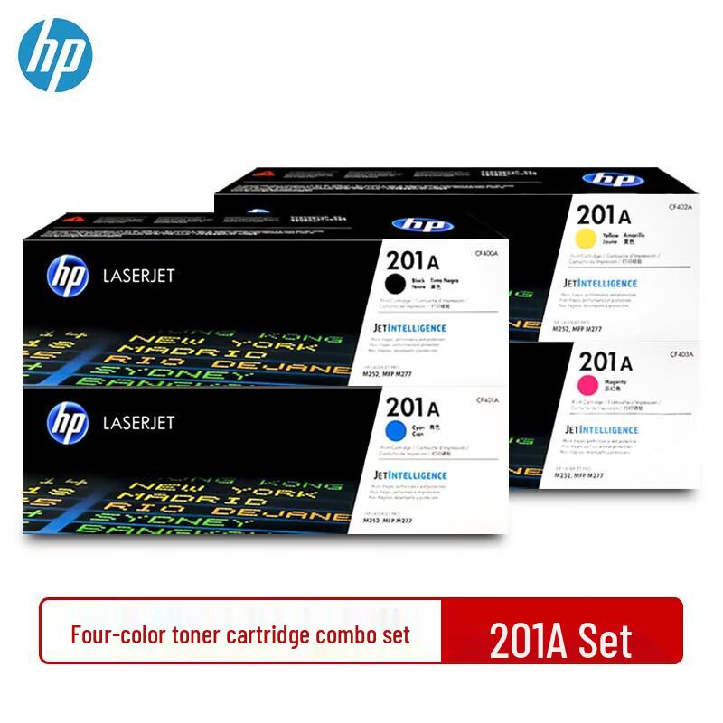 HP 201A (CF400A) Original 4-Color Toner Cartridge Set