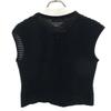 Rene With collar Knit vest 36 Black x white Women Used