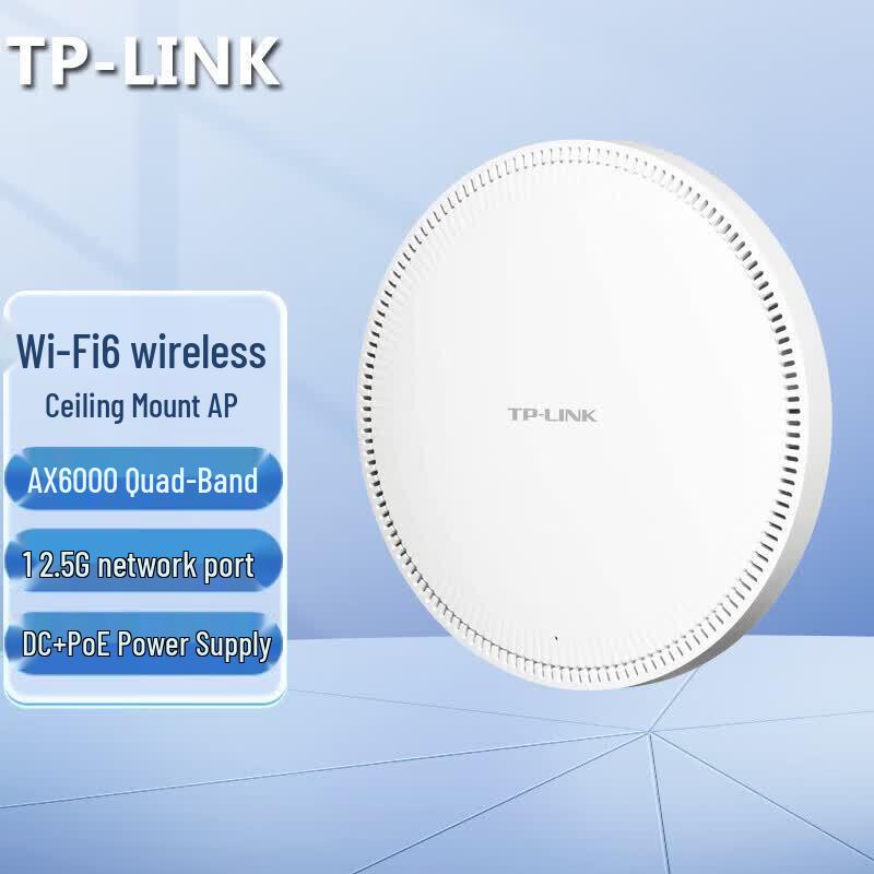 TP-LINK AX6000 Wi-Fi 6 High-Density Ceiling AP CN plug (adapter included)