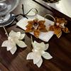 Acrylic Earrings Stud Floral Flower Drop Earring New Petal Earrings  Ladies Girls