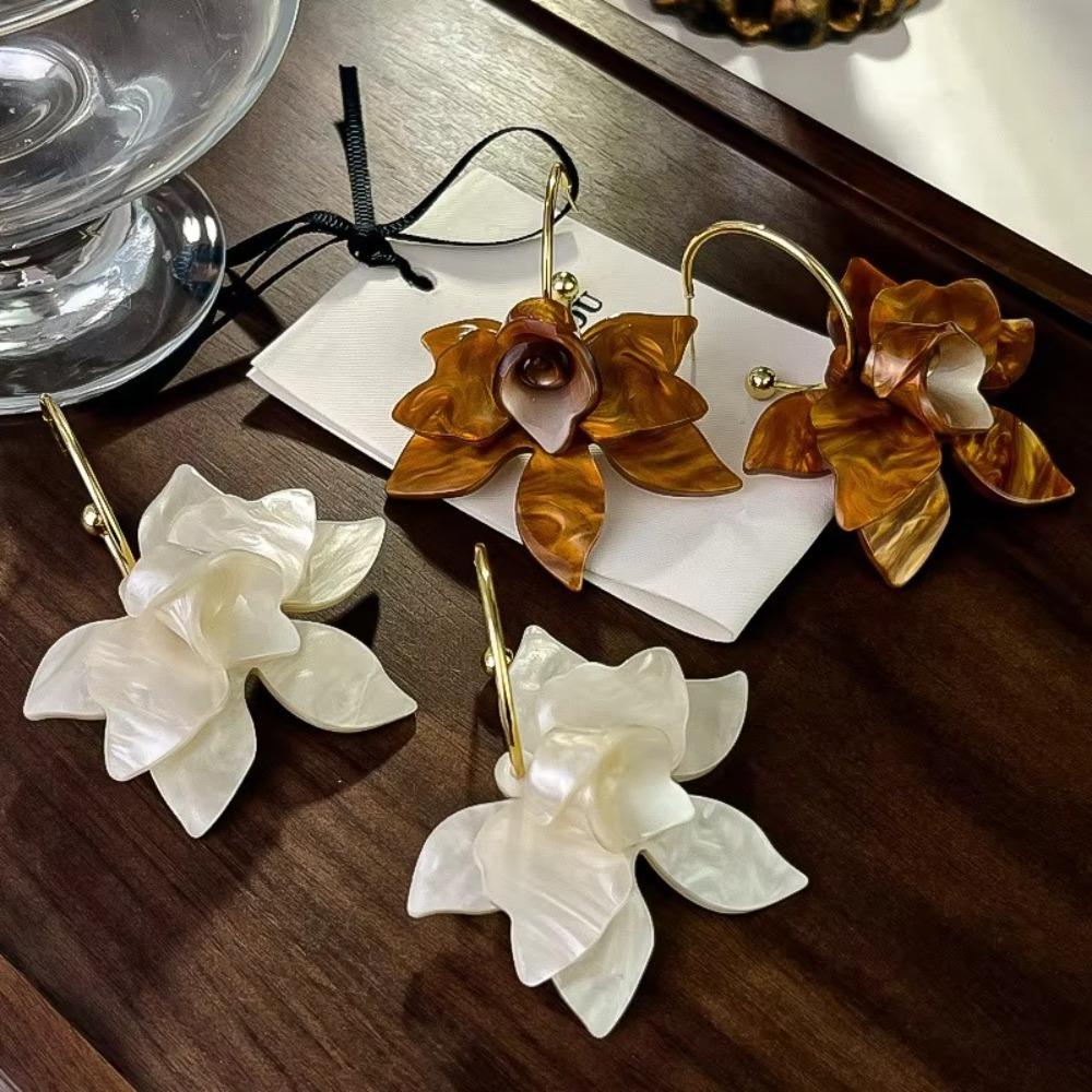 Acrylic Earrings Stud Floral Flower Drop Earring New Petal Earrings  Ladies Girls