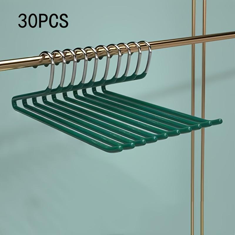 30pcs Heavy-Duty Z-Shaped Pants Hanger Durable Metal Multi-Function Wardrobe Clothing Organizer Trousers Shirts Clothes Hangers
