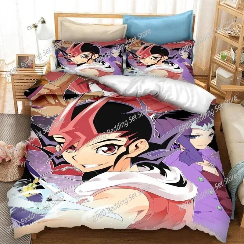 Anime Yu Gi Oh Duel Yugi Beding Set 3D Printed Suitable for Bedrom Soft Duvet Cover Set With Pilowcases Children Kids Home Textile
