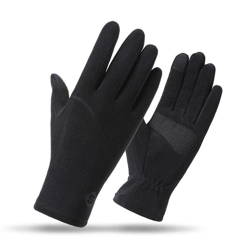 Warm gloves women's non-slip driving riding gloves elastic windproof German velvet women's autumn and winter gloves