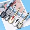 Ballpoint Pen with Push-Button Core Extraction 0.5mm Black Ink Smooth Writing Non-Smudge Shovels Shape Smooth Writing