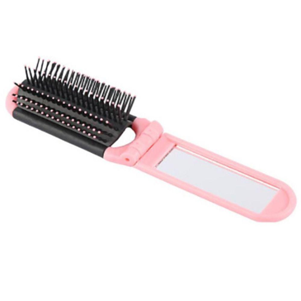 Hot Sale Folding Hair Brush With Mirror 4 Colors Portable Air Bag Comb Travel Comb Cosmetic Mirror Scalp Massager Beauty Tools