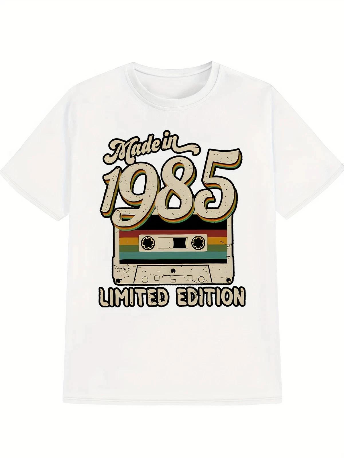 Made in 1985 Vintage Cassette T- Shirt Retro Limited Edition Tee L