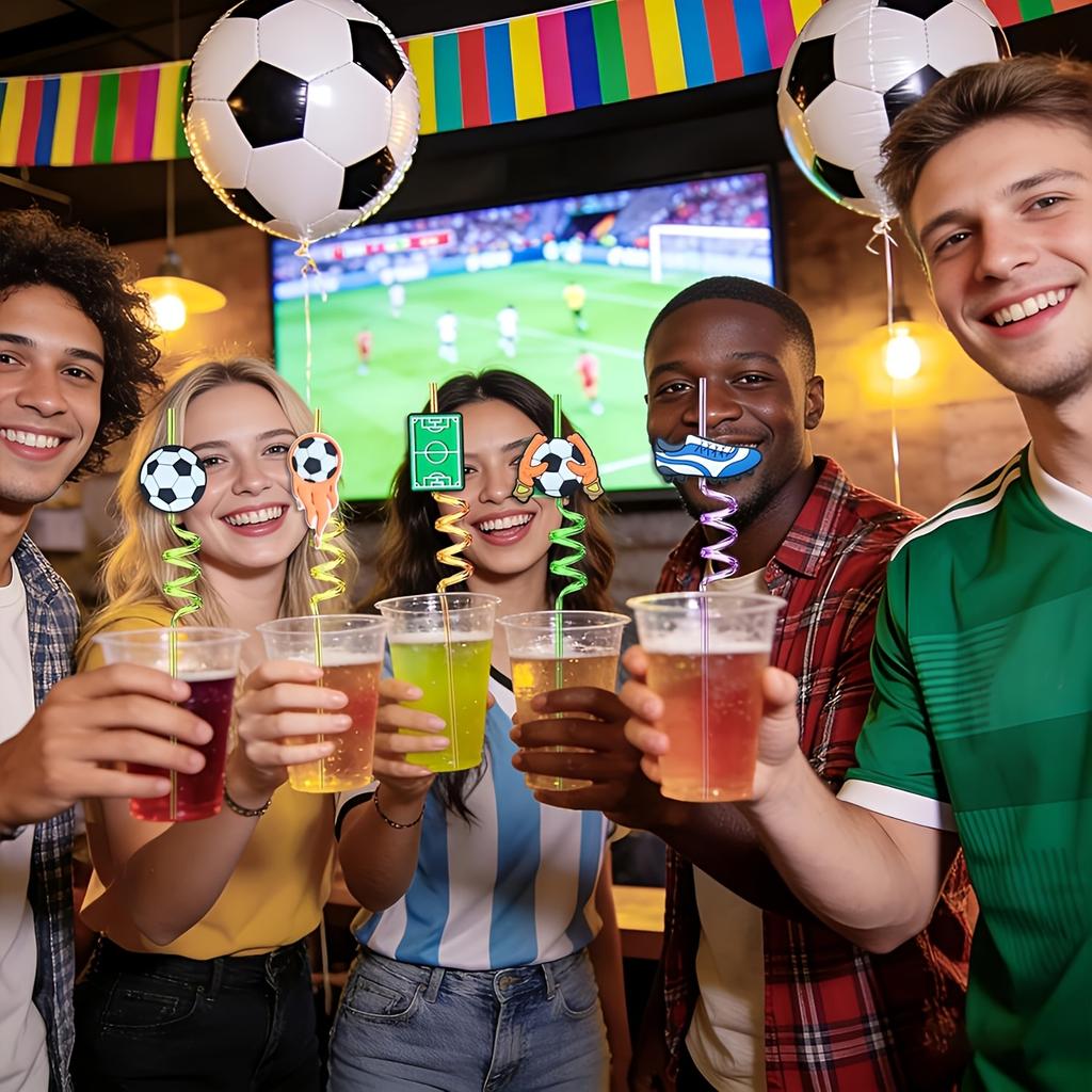 10 Reusable Spiral Straws Football Football Themed Party. These Plastic Straws Are From The Football Series