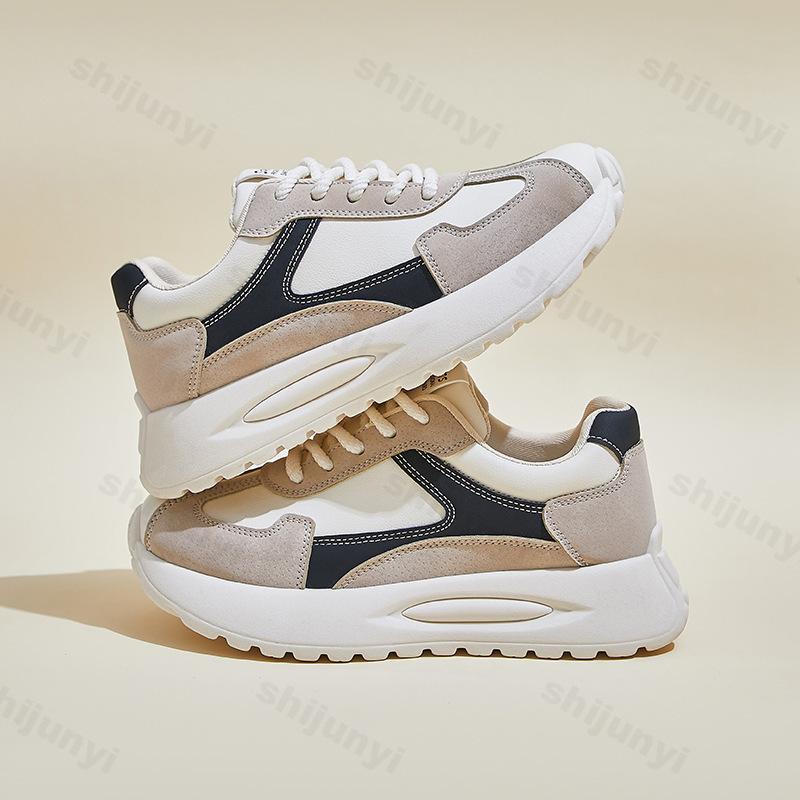 Fashion Women‘s Shoes 2025 Spring New Style Soft Soled Running Shoes Comfortable Non Slip Vulcanized Shoes Lace-up Casual Sneakers