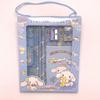 Melody Kuromi Handheld Stationery Set Anime Cartoon Pencil Ruler Notebook Kids Learning Gift Prize For Kids Adults Children's Birthday Gift Holiday