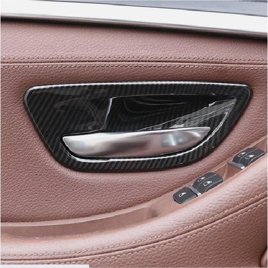 Carbon Fiber ABS Door Handle Bowl Cover For BMW 5 Series F10 520 525 528 2011-17