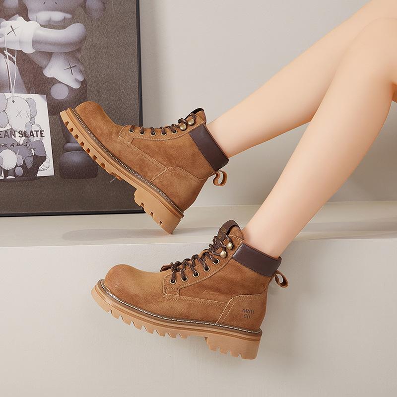 New Boots, Women's Shoes, Height-increasing, Retro Casual Sports, Mountaineering, Anti-slip Workwear, Short