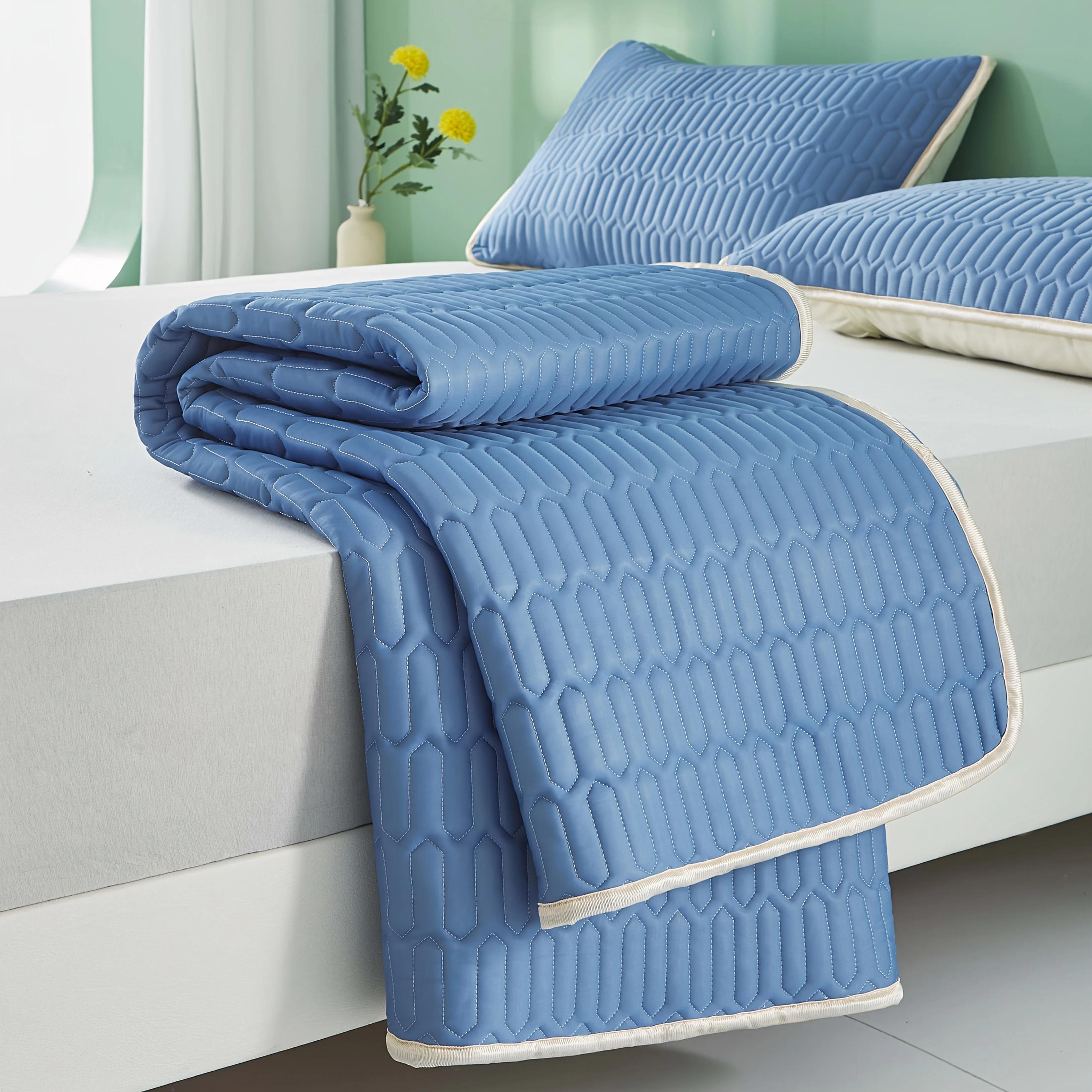 

1 шт. Охолоджуючий килимок без наволочки та подушки, Латексний охолоджуючий килимок Нековзний Охолоджуючий Підходить для літа Дім Спальня Студент 90x200cm синій