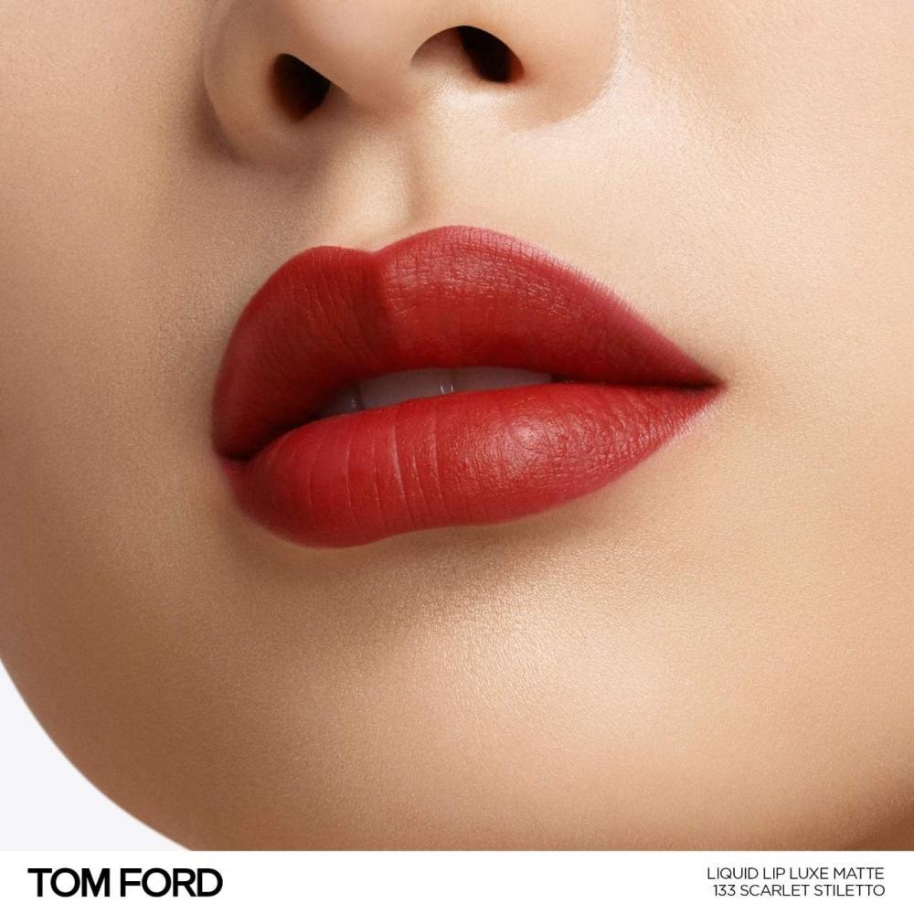 Tom Ford Liquid Lipstick Luxe Matte For Long Wear 0.20 Oz Scarlet Stiletto Burgundy Red
