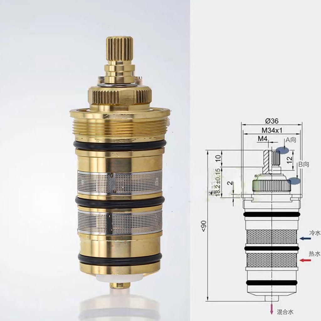 Replacement Valve Repair Kit Bathroom Built-in Thermostats Easy Installation Full Copper High-quality Materials