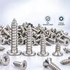 200/50Pcs Plum Tapping Screw Thin Head Star Pointed Stainless Steel M3 M4 Self-Tapping Screws Woodwork Hardware Parts Supplies