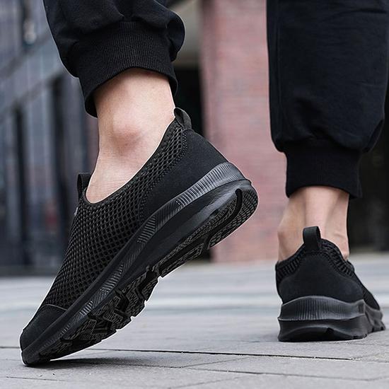 Pánské jednodílné síťované boty s jarními a letními nízkými rukávy, perforované a prodyšné sportovní boty, lehké a ležérní boty