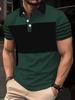 Maglietta Polo a Maniche Corte da Uomo per l'Estate  T-shirt a Maniche Corte con Colletto a Blocchi di Colore Orizzontali  Top Casual Slim-Fit da Ufficio e Quotidiano per Uomo