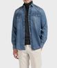 PANICALE Blue Dot Pattern Washed Denim Shirt