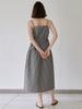 Avang Gingham Check String Layered Dress - Black