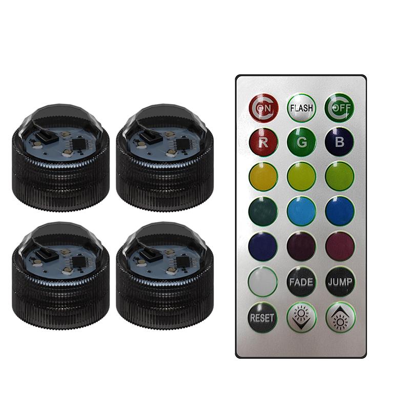 New Wireless Adhesive LED Car Interior Ambient Light Remote Control Decoration Auto Roof Foot Atmosphere Lamp Bicycle Tail Light