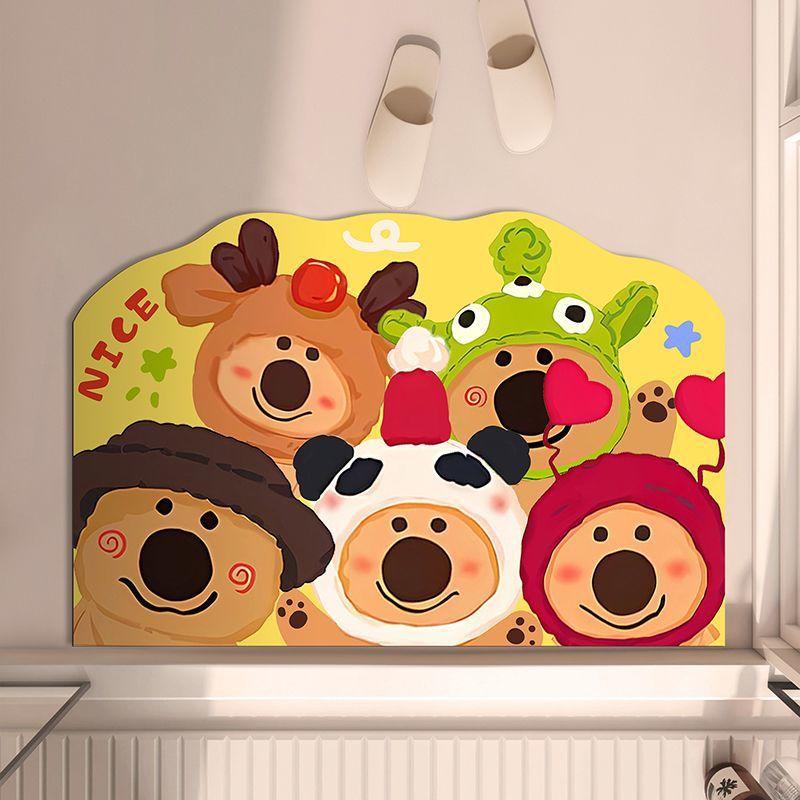 Special-shaped bathroom door absorbent mats toilet mat diatom mud anti-skid