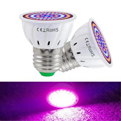 LED Pflanzenwachstumslichter E27 220V 60Leds Vollspektrum LED Phyto Lampe für Gewächshaus Blumensämling Innenwachstumsbeleuchtung