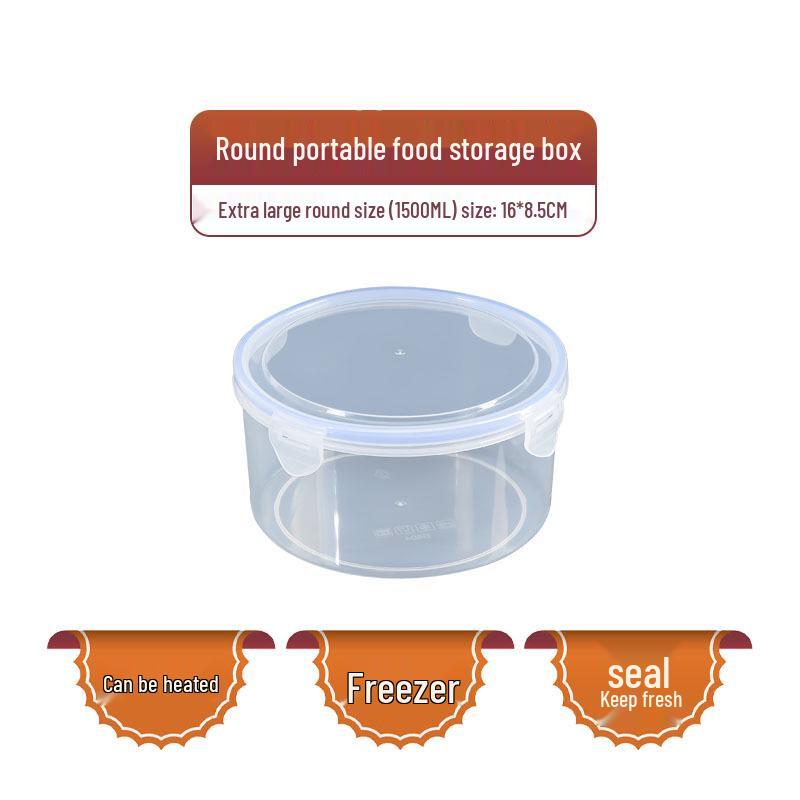 Stackable Transparent Plastic Fridge & Microwave Storage Box – Thickened, Sealed, and Fresh-Keeping for Frozen Foods.