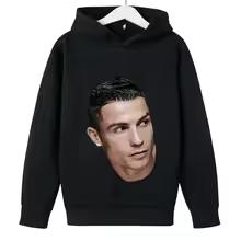 Spring Autumn Casual Children's Hoodie Sports Sweatshirt for Boys and Girls Ronaldo Printed 2-14 Years Fashion Kids Pullover Top