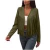2026 Retro Ethnic Tassel Women's Cardigan Jacket - Stylish European & American E-commerce Fashion