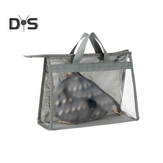 

Сумка-пылесборник, прозрачный органайзер для хранения сумок с ручкой, прозрачный дизайн, легкая идентификация, влагонепроницаемая сумка для хранения S