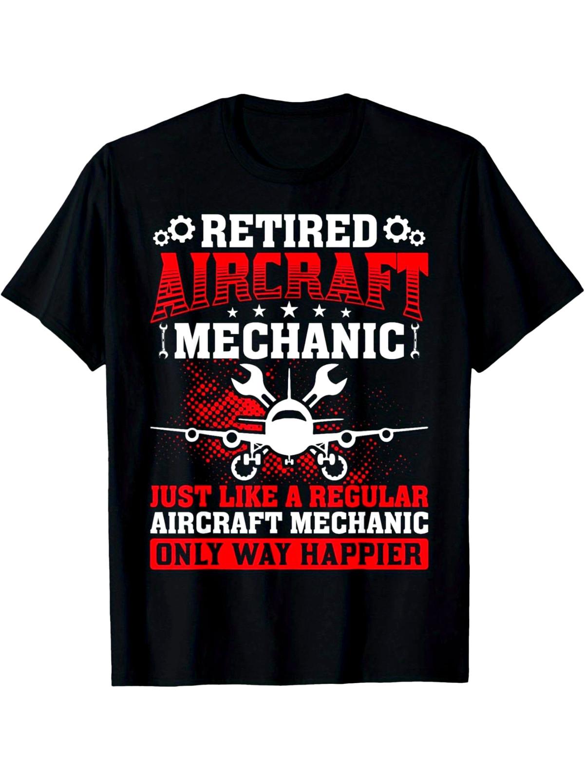 Airplane Maintenance Tech Equipment Aircraft Mechanic T-Shirt S