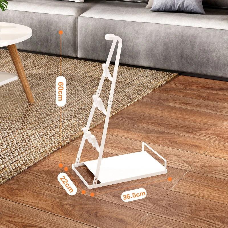 Vacuum Cleaner Storage Rack Floor Mounted Broom and Mop Stand Non Perforated Vacuum Cleaner Bracket Household Goods Place Racks