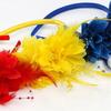 Sparkling Feathered Hairhoop Hair Ornament For Carnivals Celebration Soft Elastic Band Bright Color Hairband for Event