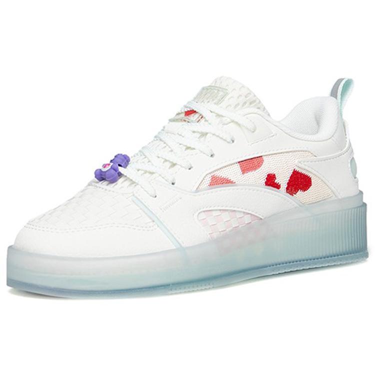 Anta Life Collection Low Top Skateboard Shoes Women's White Red Blue 122228040-4