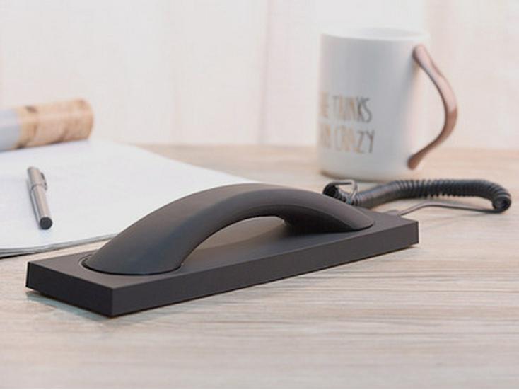 

Retro Creative Mobile Phone & Computer Voice Headset Microphone in Landline Style матовый черный