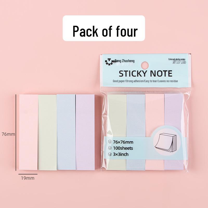 Morandi Color Sticky Notes - Tearable Student Stationery Index Tabs & Message Memo Pads