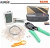 IWISS LAN Cable Making Tool Kit: Crimping Pliers (with Stripper), LAN Cable Tester, Connectors (100 pieces, Solid Wire, CAT6 Compatible), Storage Bag