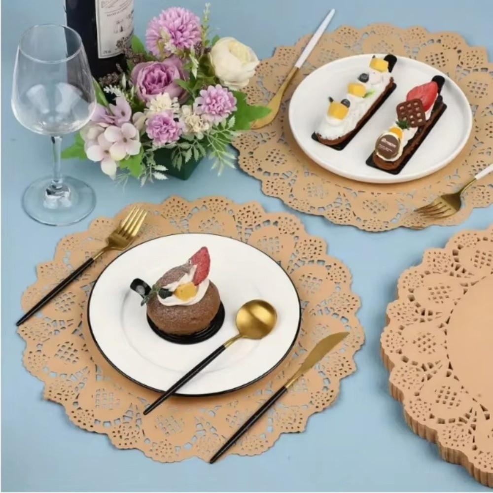 Baking Grade Paper Disposable Placemats Kraft Paper Dessert Baking Pad  Birthday Celebration