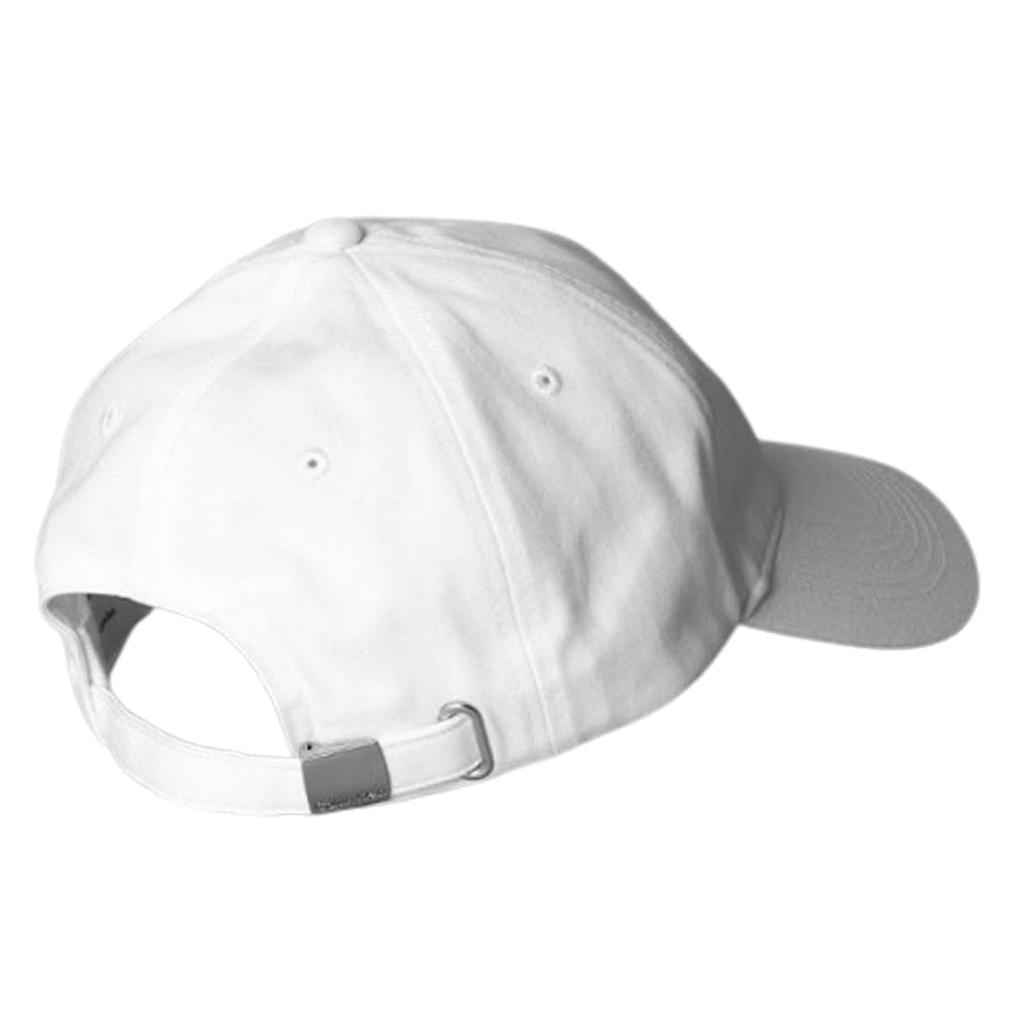 Calvin Klein CK Monogram Logo Baseball Cap Bright Size One Size Fits (4G5004G, White, 110) Most.