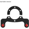 Acouto Steering Wheel Horn Button for 6 Bolts Racing Steering Wheel Car Carbon Fiber External Horn Button Kit (Dual Button)