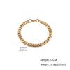 Gold Color Men's Chain Bracelet,Hiphop Stainless Steel Chunky Chain Wristband,Rock Punk Jewelry Gift for Dad Son BBF Him
